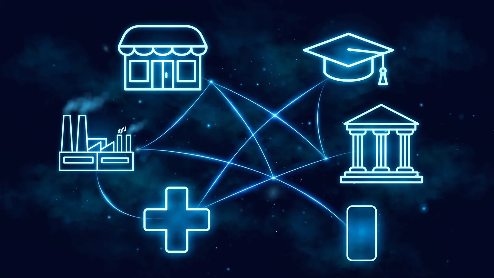 Dark navy montage of industry sectors, Rankwox industries overview