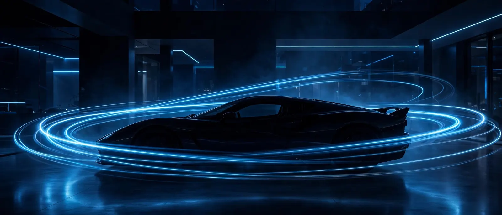 Dark navy automotive marketing hero, digital marketing for dealerships by Rankwox