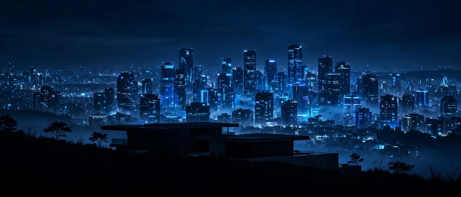 Dark navy real estate marketing hero, property lead generation by Rankwox